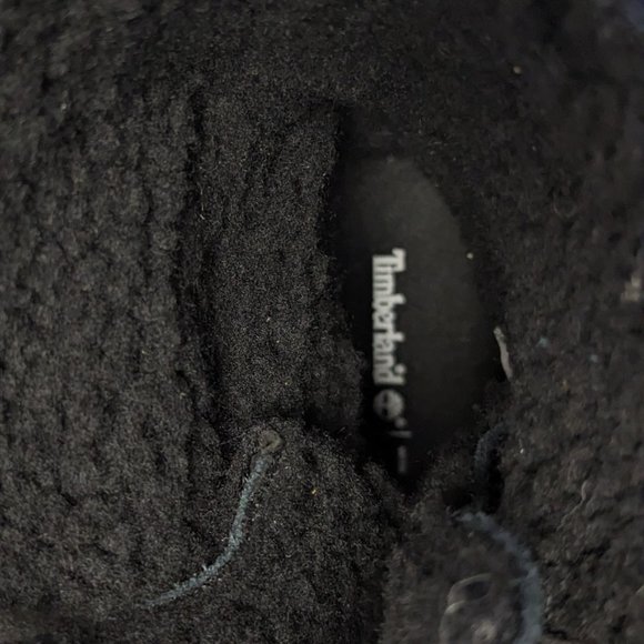 Timberland Teddy Fleece Fold Down Boots, Black Leather, Women's 9 M - Picture 6 of 7